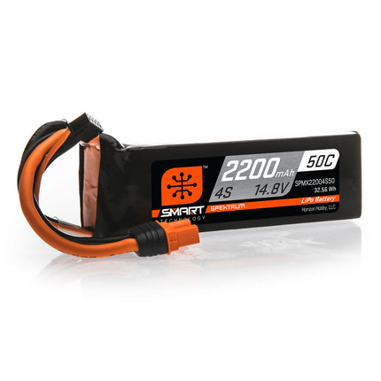 Spektrum 14.8V 2200mAh 4S 50C Smart G2 LiPo Battery (IC3 Connector)  Item No: SPMX22004S50