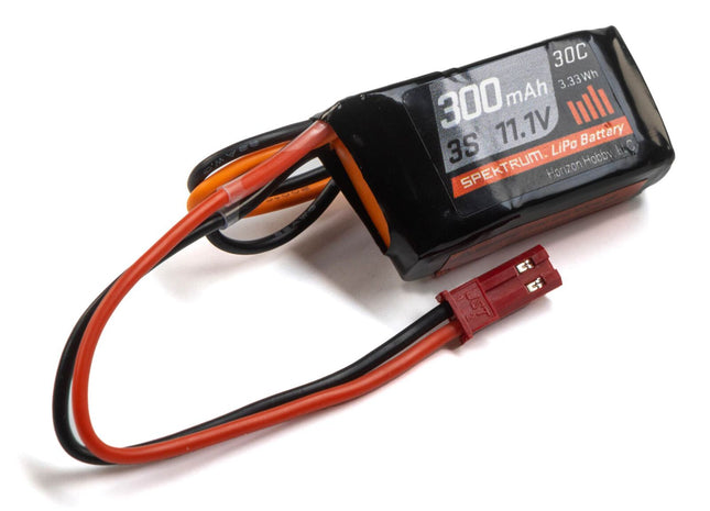 Spektrum RC 3S 30C LiPo Battery Pack w/ JST Connector (11.1V/300mAh) (SPMX3003SJ30)