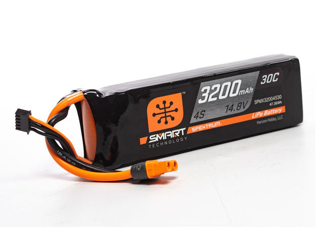 Spektrum RC 4S Smart 30C LiPo Battery Pack w/ IC3 Connector (14.8V/3200mAh) (SPMX32004S30)