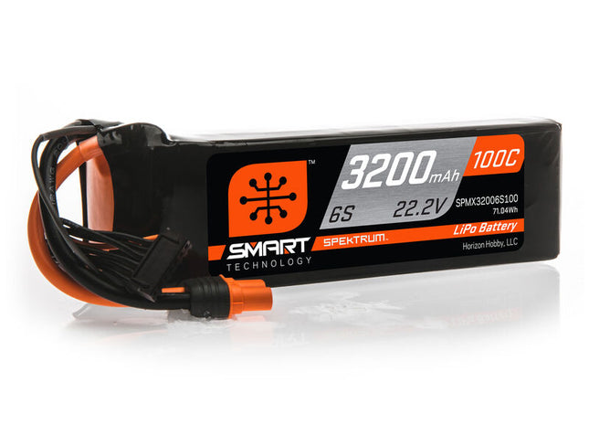Spektrum RC 6S 100C Smart LiPo Battery Pack (22.2V/3200mAh) w/ IC5 Connector Part #: SPMX32006S100