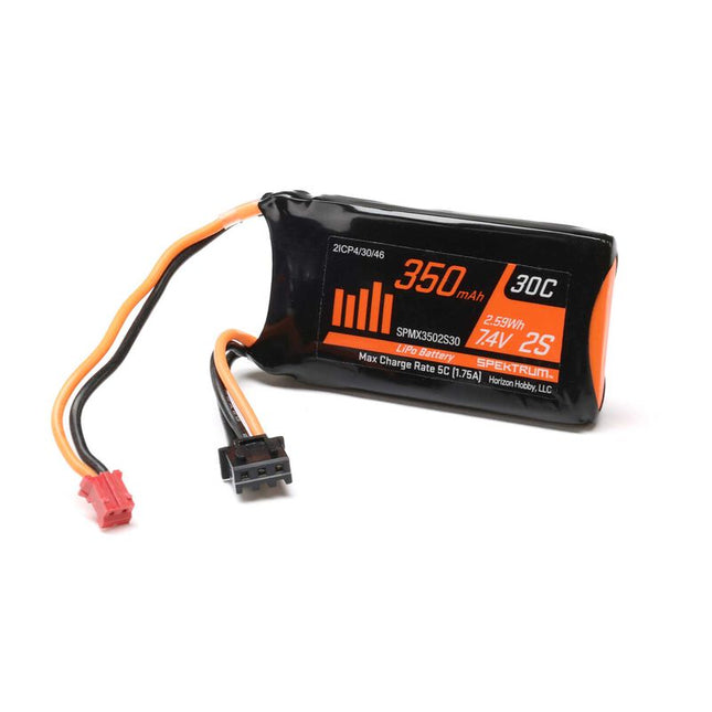 Spektrum RC SCX24 2S LiPo 30C Battery Pack (7.4V/350mAh) w/ PH2.0 Connector (SPMX3502S30)