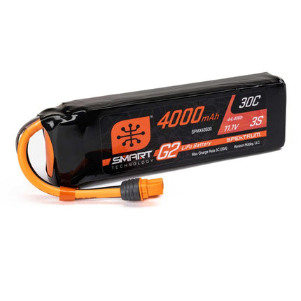 Spektrum RC 3S Smart G2 LiPo Battery (11.1V/4000mAh, 30C, IC3) Part# SPMX43S30