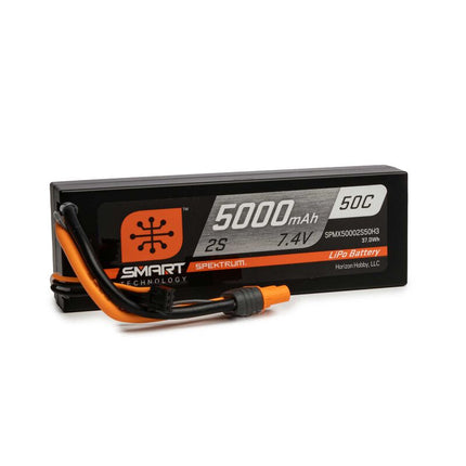 Spektrum RC 2S Smart LiPo Hard Case 50C Battery Pack w/IC3 Connector (7.4V/5000mAh) (SPMX50002S50H3)