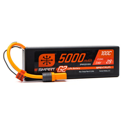 Spektrum RC 2S Smart G2 LiPo 100C Hard Case Battery Pack w/IC5 Connector (7.4V/5000mAh) (SPMX52S100H5)