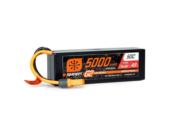 Spektrum RC 4S Smart G2 LiPo 50C Battery Pack (14.8V/5000mAh) w/IC5 Connector Part Number: SPMX54S50H5