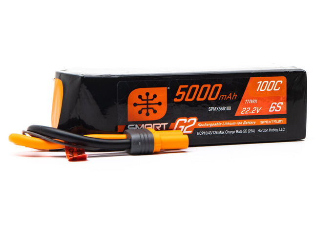 Spektrum RC 6S Smart G2 100C LiPo Battery w/IC5 – 22.2V 5000mAh – SPMX56S100