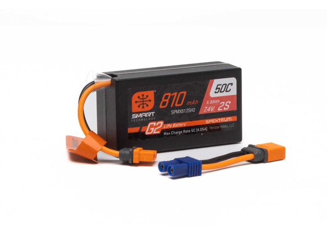 Spektrum Smart G2 2S 810mAh 50C LiPo w/ IC2