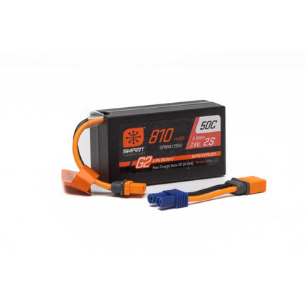 Spektrum Smart G2 2S 810mAh 50C LiPo w/ IC2 SPMX812SH2