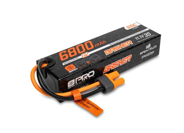 Spektrum 3S 6800mAh 120C Smart G2 Pro Basher LiPo Battery – IC5 Connector
