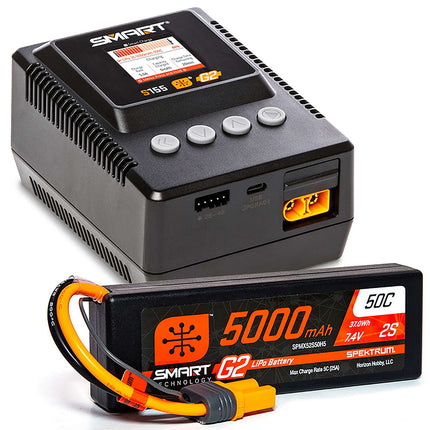 Spektrum RC Smart G2 PowerStage 2S Bundle w/2S Smart LiPo Battery (5000mAh) Part #: SPMXPSS200