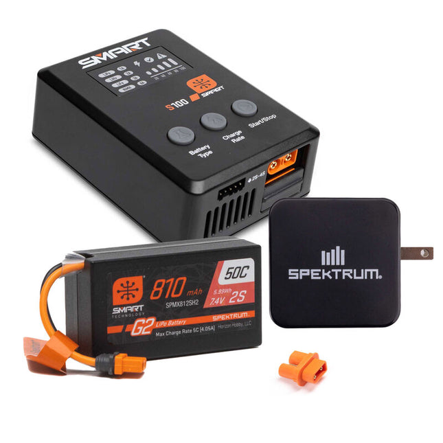 Spektrum Smart G2 Powerstage Surface Bundle w/ 2S 50C LiPo (810mAh, IC2) – SPMXPSS210