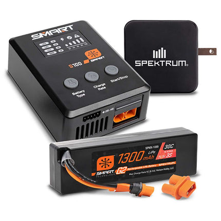 Spektrum RC Smart PowerStage Surface Bundle w/3S Smart 30C LiPo Battery (1300mAh) (IC2) - Part#: SPMXPSS315