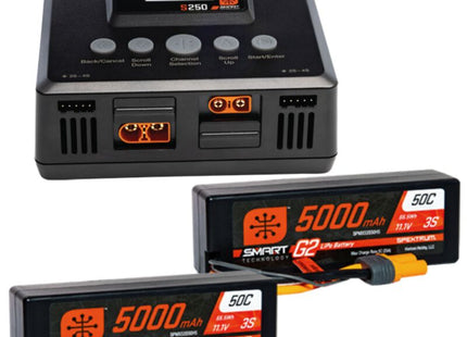 Spektrum RC Smart PowerStage 6S Surface Bundle w/2 Smart G2 3S 50C LiPo Battery (5000mAh) (IC5) PART: SPMXPSS600