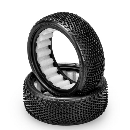 JConcepts Fuzz Bite Wide 2.2" 2WD Front Buggy Carpet Tires (Pink) 4061-010