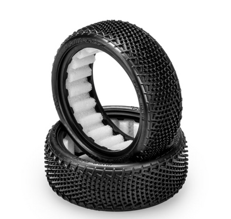 JConcepts Fuzz Bite Wide 2.2" 2WD Front Buggy Carpet Tires (Pink) 4061-010