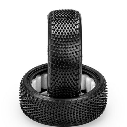 JConcepts Fuzz Bite Wide 2.2" 2WD Front Buggy Carpet Tires (Pink) 4061-010