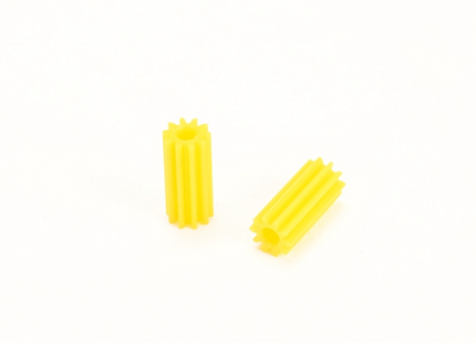 PN Racing PNWC Machine Cut Delrin 64P Long Pinion Gears (9T–16T) – Yellow (Part #MR2709WC–MR2716WC)