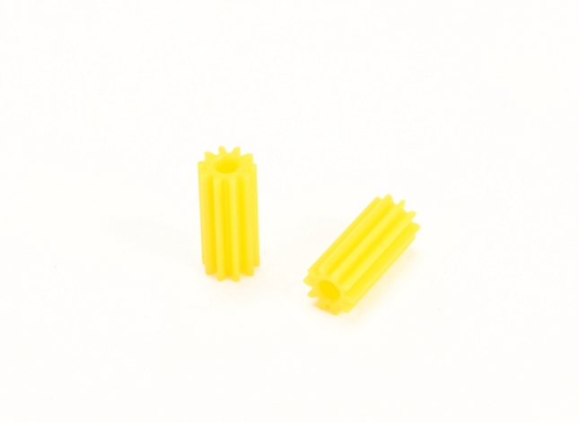 PN Racing PNWC Machine Cut Delrin 64P Long Pinion Gears (9T–16T) – Yellow (Part #MR2709WC–MR2716WC)