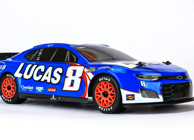 RCAWD All Terrain Adaptation Pre-Glued Wheel Tires for Losi 1/12 NASCAR RC - Available with Red, Gray or Yellow Wheels