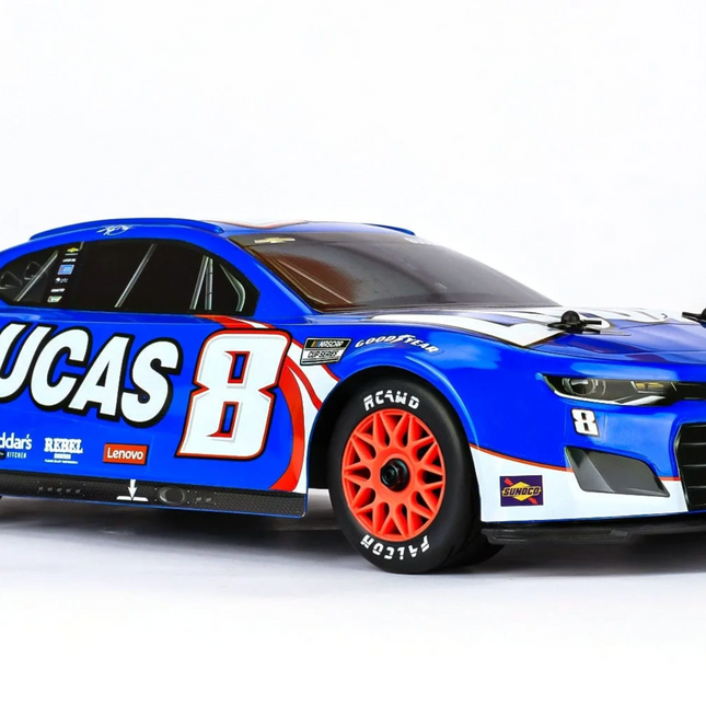 RCAWD All Terrain Adaptation Pre-Glued Wheel Tires for Losi 1/12 NASCAR RC - Available with Red, Gray or Yellow Wheels