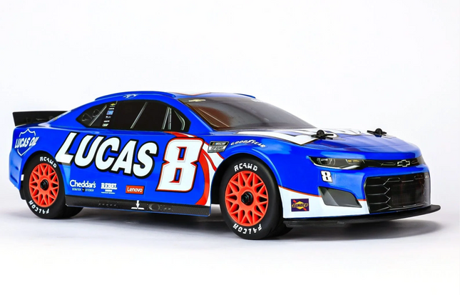 RCAWD All Terrain Adaptation Pre-Glued Wheel Tires for Losi 1/12 NASCAR RC - Available with Red, Gray or Yellow Wheels