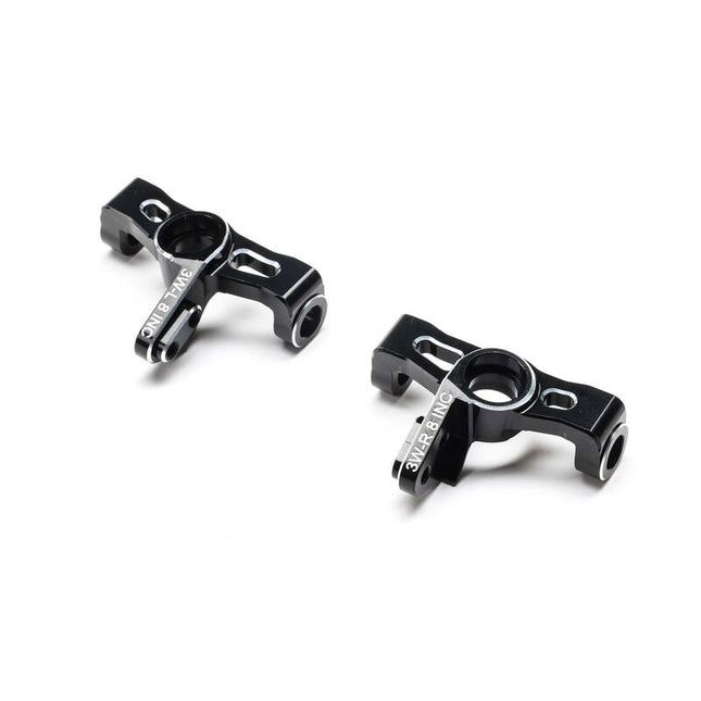 Team Losi Racing 22X Aluminum Wide Steering Spindles (Black) (8°) (2) – TLR-1195