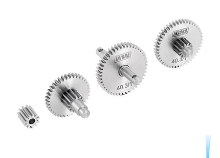 INJORA Overdrive & Underdrive Stainless Steel Transmission Gear Set for 1/18 TRX4M – 4M-36
