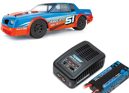 Team Associated SR10M RTR Electric Brushless 2WD Dirt Oval Car (Blue) w/2.4GHz Flysky FS-G4P Radio