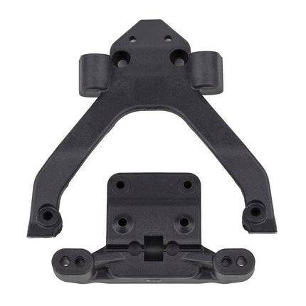 Team Associated RC10B6.4 Factory Team Angled Top Plate & Ballstud Mount (Carbon) [71183]