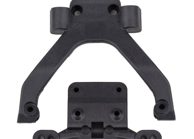 Team Associated RC10B6.4 Factory Team Angled Top Plate & Ballstud Mount (Carbon) [71183]