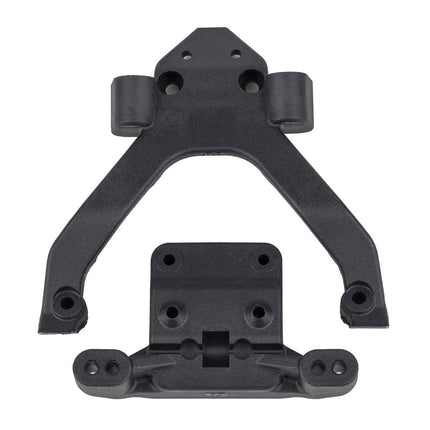 Team Associated RC10B6.4 Factory Team Angled Top Plate & Ballstud Mount (Carbon) [71183]