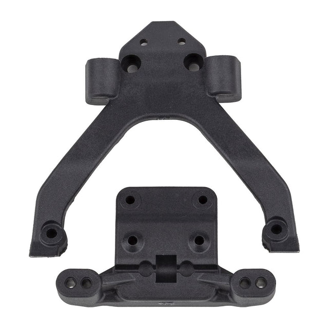 Team Associated RC10B6.4 Factory Team Angled Top Plate & Ballstud Mount (Carbon) [71183]