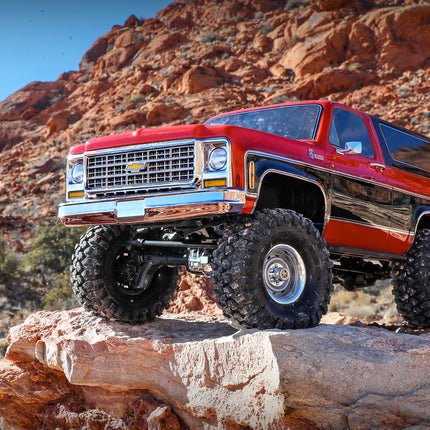 Traxxas TRX-4® 1/10 Trail Crawler Truck w/1979 Chevy Blazer Clipless Body (Orange, Red, or Black) – RTR w/ TQi 2.4GHz Radio [82276-4]