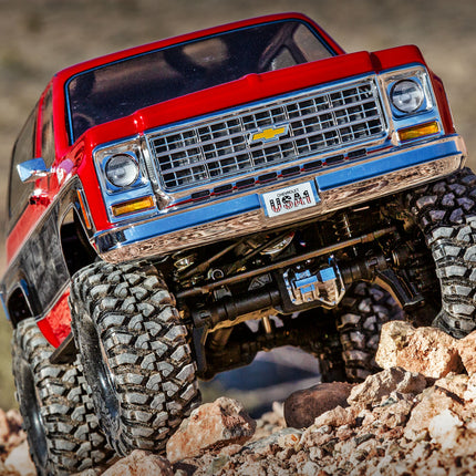 Traxxas TRX-4® 1/10 Trail Crawler Truck w/1979 Chevy Blazer Clipless Body (Orange, Red, or Black) – RTR w/ TQi 2.4GHz Radio [82276-4]
