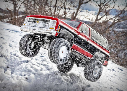 Traxxas TRX-4® 1/10 Trail Crawler Truck w/1979 Chevy Blazer Clipless Body (Orange, Red, or Black) – RTR w/ TQi 2.4GHz Radio [82276-4]