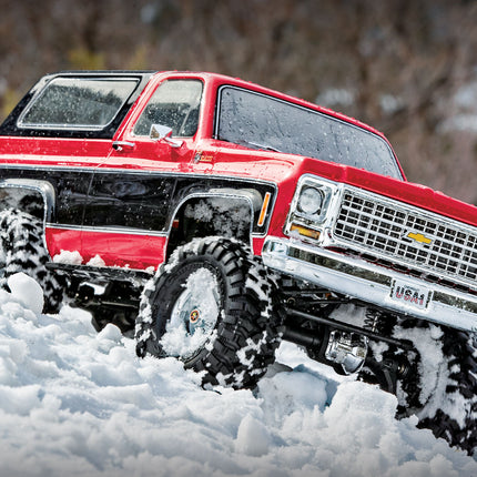 Traxxas TRX-4® 1/10 Trail Crawler Truck w/1979 Chevy Blazer Clipless Body (Orange, Red, or Black) – RTR w/ TQi 2.4GHz Radio [82276-4]