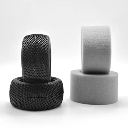 HotRace V2 Carpet 2.2" 1/10 4WD Rear Buggy Tires (2) w/Foam Inserts