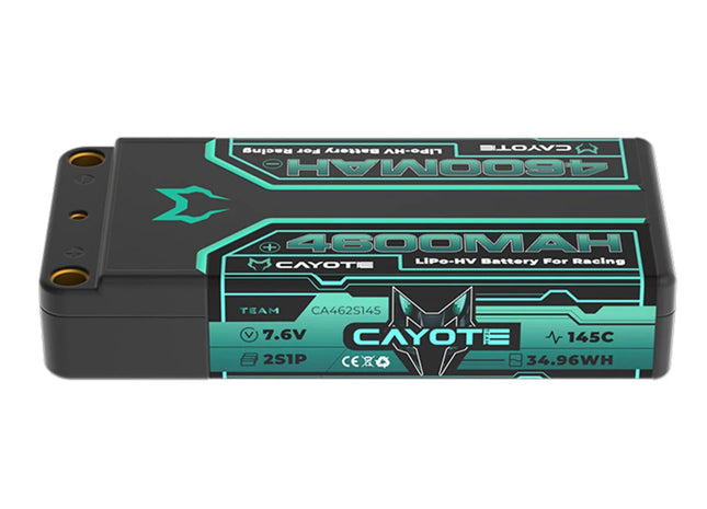 Cayote 2S 145C LCG Shorty LiHV Battery (7.6V/4600mAh) – w/5mm Bullets