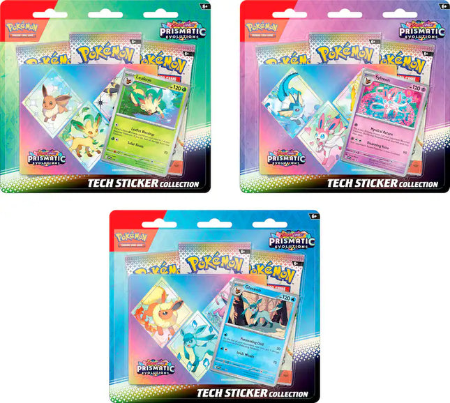 Pokémon TCG: Scarlet & Violet—Prismatic Evolutions Tech Sticker Collection – Styles May Vary (10-10022-101)