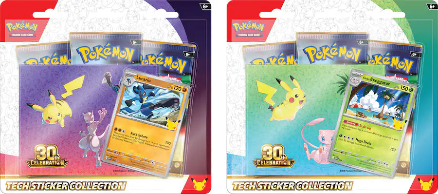 Pokémon TCG: 30th Celebration Tech Sticker Collection – Styles May Vary (10-10449-120)