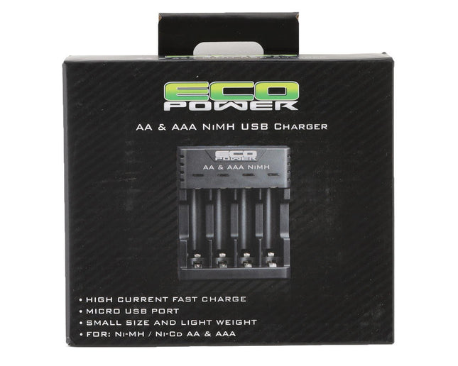 EcoPower NiMH & NiCD USB Battery Charger (4-Slot AA/AAA)  ECP-1015