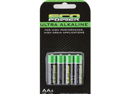 EcoPower Ultra Alkaline AA Batteries (4) (Mercury & Cadmium Free) – ECP-5061