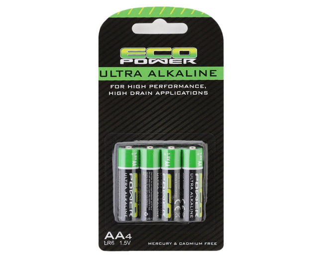 EcoPower Ultra Alkaline AA Batteries (4) (Mercury & Cadmium Free) – ECP-5061