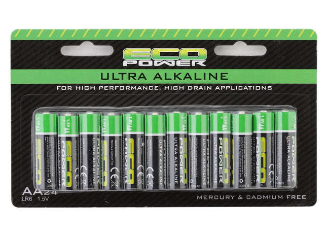 EcoPower Ultra Alkaline AA Batteries (24)  Part # ECP-5062