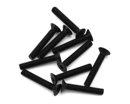 EcoPower 3mm High Strength Steel Flat Head Screws (10) (3x18mm) Part #ECP-H-2208