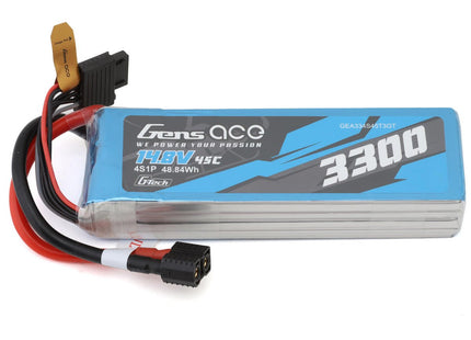 Gens Ace G-Tech Smart 4S LiPo Battery 45C (14.8V/3300mAh) – Universal Connector  Part Number: GEA334S45T3GT