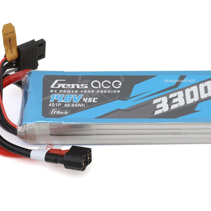 Gens Ace G-Tech Smart 4S LiPo Battery 45C (14.8V/3300mAh) – Universal Connector  Part Number: GEA334S45T3GT