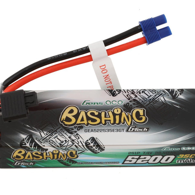 Gens Ace 2S G-Tech Smart "Bashing" LiPo Battery 35C (7.4V/5200mAh) – EC3 Connector  Part Number: GEA522S35E3GT