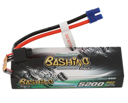 Gens Ace 2S G-Tech Smart "Bashing" LiPo Battery 35C (7.4V/5200mAh) – EC3 Connector  Part Number: GEA522S35E3GT