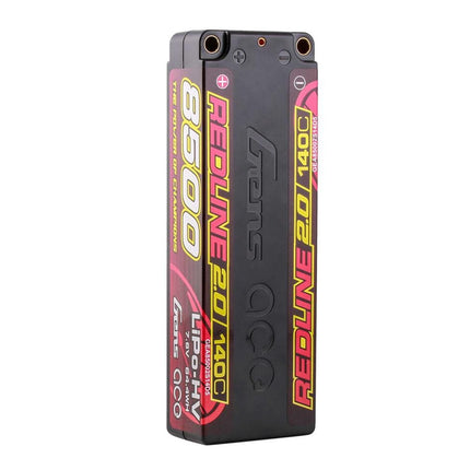 Gens Ace Redline 2.0 2S LiHV Battery 140C (7.6V/8500mAh) w/5mm Bullets (Part #GEA85002S14D5)